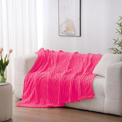 Hot Pink Fleece Throw Blanket 50”×60” - Image 2
