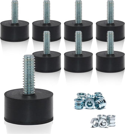 NEWBYTEK 1/4-20 Rubber Adjustable Furniture Leveler，8 Pack Leveling Feet Screws by DIYfurniturerepairtools