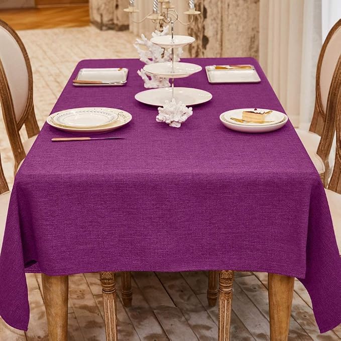 BALCONY & FALCON Rectangle Tablecloth Washable Wrinkle Resistant and Water by BALCONYFALCON