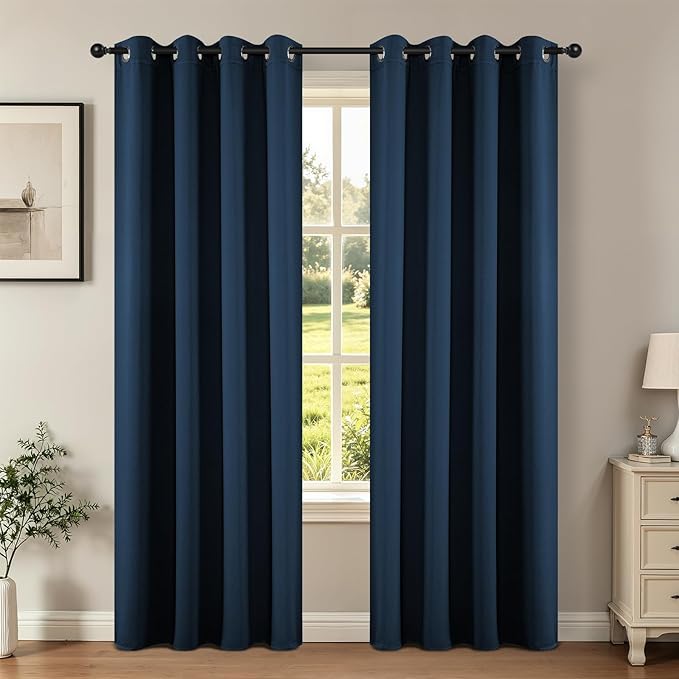 Joydeco Blackout Curtains 108 Inch Length 2 Panels Set, Thermal Insulated Long by JOYDECO