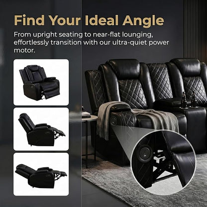 Leather Sofa Set, Power Recliner Sofa Set - Image 5