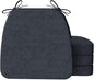 AAAAAcessories D-Shaped Chair Cushions, Machine-Washable Cover, Charcoal Gray by AAAAAcessories
