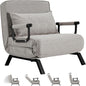 Hupmad Convertible Bed Sleeper Chair, Tri-fold Upholstered Armchair Sleeper by Hupmad