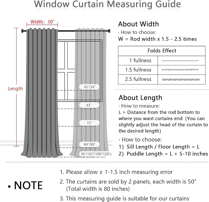 MYSKY HOME Natural Curtains for Living Room 1 Panel - Image 3