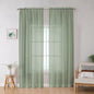Sheer Curtains, Sage Green Sheer Curtains 78 inch Length 2 Panels Set, Rod by OWENIE