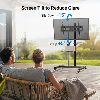 PERLESMITH Rolling TV Stand on Wheels - Image 6