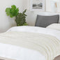 BOURINA Beige Throw Blanket 50 x90 Inches Throw Textured Solid Soft Sofa Throw by BOURINA