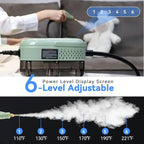 Steam Cleaner, Handheld 2500W Pressurized Heating Steamer for Cleaning,Multi-Purpose Steamer for Home Use with Water Tank, Steam Cleaner for Dirt, Grease,Grout,Tile, Floor,Couch,Car,Green