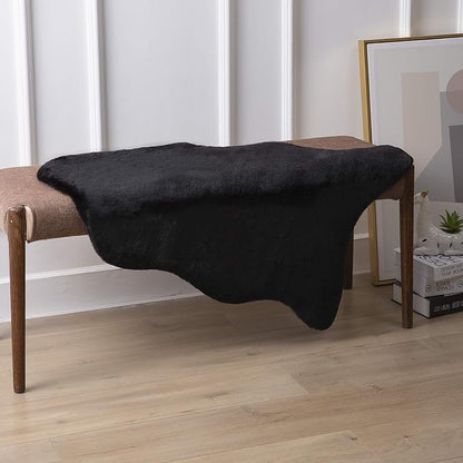 Ashler HOME DECO Ultra Soft Faux Rabbit Fur Chair Couch Cover Area Rug - Image 4