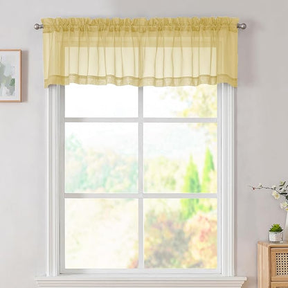 Simplebrand Yellow Valances 14 Inches Long by Simplebrand