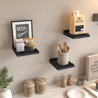 RYOFOBETTO Small Floating Shelf, 6 X 6 Inches Farmhouse Wall Shelves - Image 2