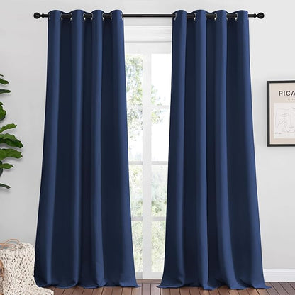 NICETOWN Navy Blackout Curtains 120" Long by NICETOWN