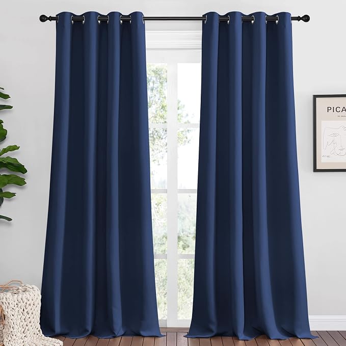NICETOWN Bedroom Blackout Curtains Panels, 1 Pair, 55 inches by 92 Inch by NICETOWN