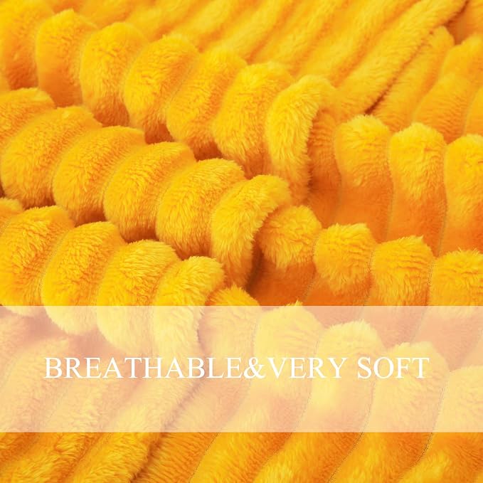 Gold Fleece Throw Blanket 60”×80” - Image 6