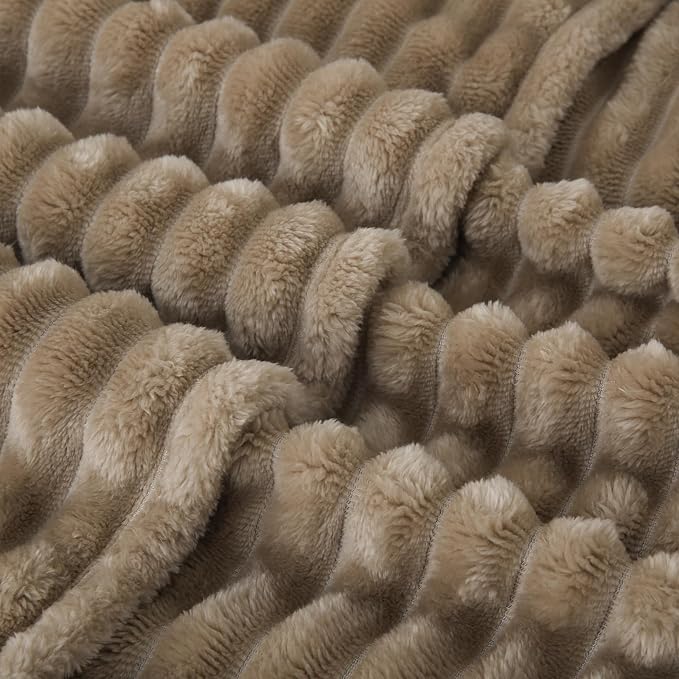 Tan Fleece Throw Blanket 108”×90” - Image 6