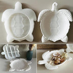 Wehous Texture Turtle Tray Resin Mold, Storage Tray Silicone Molds for Epoxy Resin, Creative Marine Animal Container Jewelry Holder Trinket Plate Mold Turtle Concrete Clay Craft Halloween Home Decor