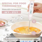 Meat Thermometer Digital - Instant Read Food Thermometer for Cooking Grilling Air Fryer Griddle Probe Kitchen Gadgets Essentials BBQ Grill Smoker Oil Fry Candy Turkey Instant Read Thermometer
