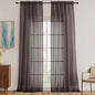 Chocolate Sheer Curtains 120 Inches Long 2 Panels Set, 59 Inch Extra Wide Soft by OVZME