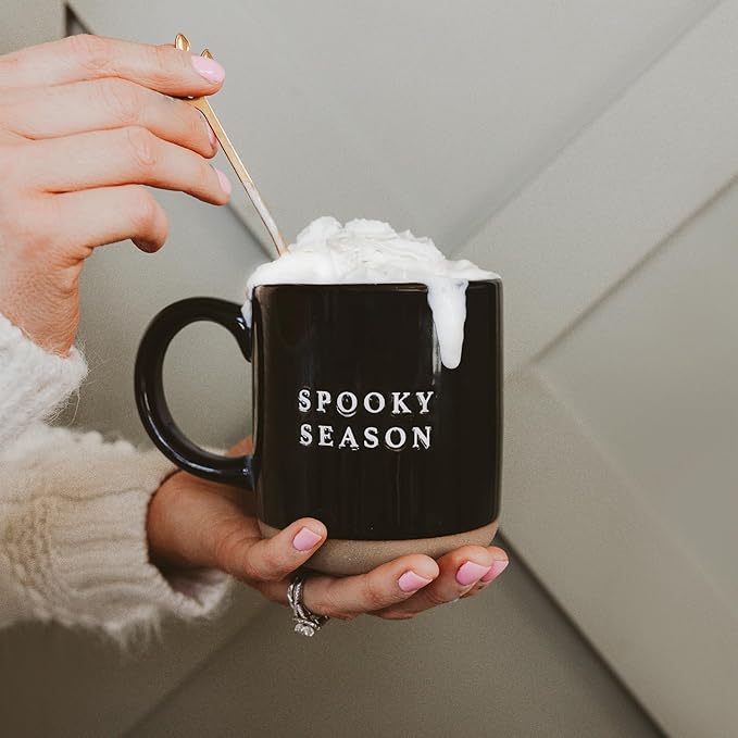 Sweet Water Decor Halloween Coffee Mug - Spooky Coffee Mug for Halloween - Durable Stoneware Mug for Tea & Cocoa - Perfect Fall Mugs for Morning Brew & Cozy Nights - Spooky Season Design Mug 14oz