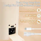 Travel Mini Kettle Portable Electric Kettle with Plug-in Boiling & Keeps Warm via USB, Small Water Boiler with 4 Temperature Settings, 304 Stainless Steel with Auto Shut-off 16oz(Beige)