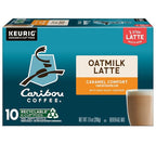 Caribou Coffee Caramel Comfort Oatmilk Latte, One Step Latte Single Serve Keurig K-Cup Pods, 60 Count (6 Packs of 10)