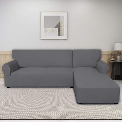PureFit Stretch Sectional Couch Covers 2 pcs Non Slip L Shape Sofa Cover | - Image 2
