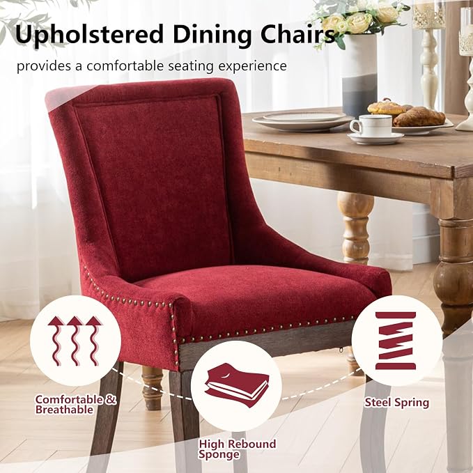 Modern Dining Chairs Set of 6, High Back Dining Chairs Side Chairs - Image 4