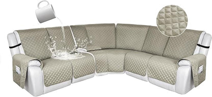 HDCAXKJ 100% Waterproof Reclining Sectional Couch Covers L Shape Recliner Sofa by HDCAXKJ