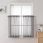 Chyhomenyc Sheer Curtains Tiers 42W x 24L Inches, Light Filtering Small Curtains by Chyhomenyc
