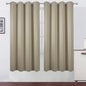 Beige Thermal Blackout Curtains/52 x 72 Inch/Set of 2 Panels Room Darkening by Lemomo