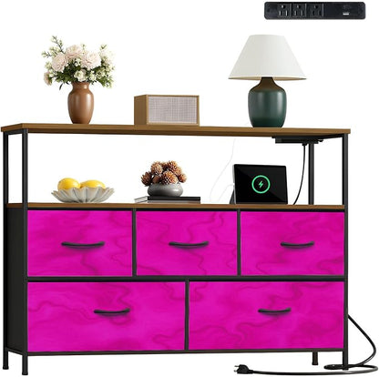 Dresser Hot Pink Grunge Magenta Purple Concrete Texture by Unknown