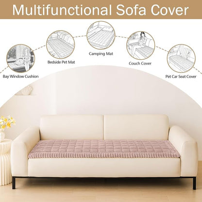 Couch Cover for Dogs, Washable Non Slip Plush Flannel Sofa Protector | Thick - Image 3