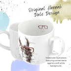 Royal Worcester Wrendale Designs 14 oz Mug, No Probllama - Fine Bone China with Llama Motif - Woodland Themed Tea Mug for Cozy Cottagecore Homes - Safe Ceramic Drinkware for Daily Use