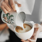 MHW-3BOMBER Espresso Steaming Pitcher Milk Frothing Pitcher Stainless Steel Milk Coffee Cappuccino Latte Art Barista Cup (Origin White, 20 Ounces) P5544
