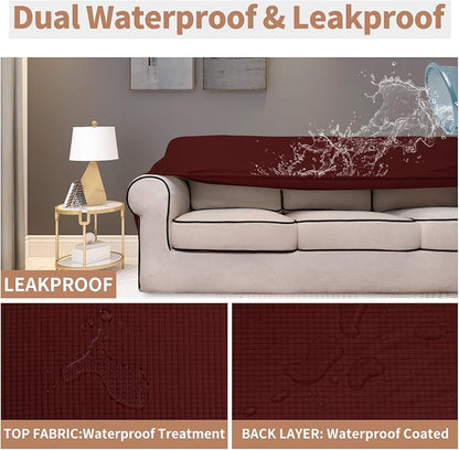 Easy-Going 100% Waterproof Chair Couch Cover, Stretch Jacquard Sofa Cover | - Image 3