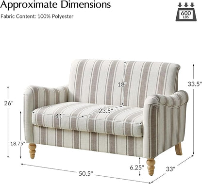 EcoHarbor Living 50.5" Mid-Century Modern Couch, Upholstered Sofa - Image 2