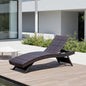 Folding Patio Chaise Lounge, Foldable Long Reclining Patio Seating Chairs by Asifom