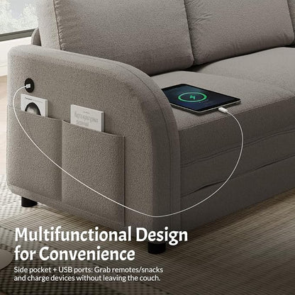Queen Size Sleeper Sofas Convertible Couches, L Shaped Sectional Couch - Image 7