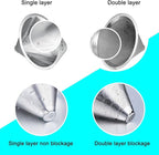 LHS Pour Over Coffee Dripper Stainless Steel Coffee Filter Metal Cone Filter Paperless Reusable Coffee Filter Single Cup Coffee Maker 1-4 Cup With Non-slip Cup Stand and Cleaning Brush