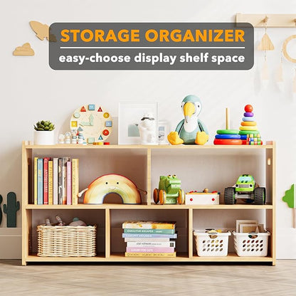 SpaceAid 5-Compartment Bookshelf, Montessori Bookcase - Image 3