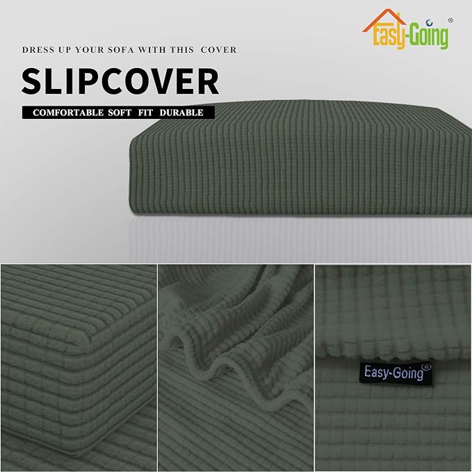 Easy-Going Stretch 1 Piece Chair Couch Cushion Cover - Image 3