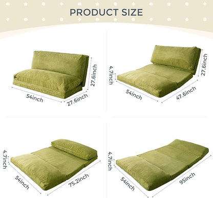 MAXYOYO Folding Sofa Bed, Extra Thick and Long Floor Sofa Convertible Sleeper - Image 2