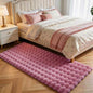 Dusty Rose Rabbit Plush Rug 2'x6', Fluffy Shaggy Area Rug by CHOVY