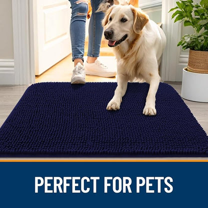 OLANLY Dog Door Mat for Muddy Paws 45x27, Super Absorbent Chenille Mud Mat | - Image 6