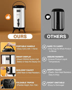 WantJoin Insulated Beverage Dispenser-75 Cup Hot&Cold water Urn for Catering-Stainless Steel Premium 12 L/3.2 Gallon Hot Drink Dispenser with Spigot for Coffee & Hot tea,Cold Milk,Water,Juice(Silver)