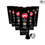 GILA Cafe Espresso Lungo aluminun coffee capsules compatible with Nespresso Original Machines Pack (6 pack x 10), 60 count