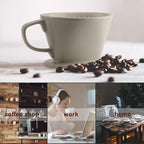 Yeeco White Coffee Dripper, Ceramic Filter Size 02, Manual Pour Over Dripper for Home, Office & Cafe