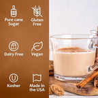 Syruvia Cinnamon Oatmeal Cookie Syrup - 25.4 fl oz. Kosher and Gluten-Free. Ideal for Enhancing Drinks, Sodas, Shakes, Desserts, and More.