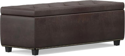SIMPLIHOME Hamilton Storage Ottoman - Image 7