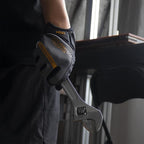 HANDLANDY Mens Work Gloves Touch screen, Utility Mechanic Gloves, Flexible Breathable Fit- Padded Knuckles & Palm